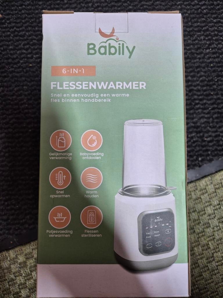 Babily Flessenwarmer 6-in-1 - Zo goed als nieuw, Ophalen of Verzenden, Zo goed als nieuw, Flessen- of potjesverwarmer