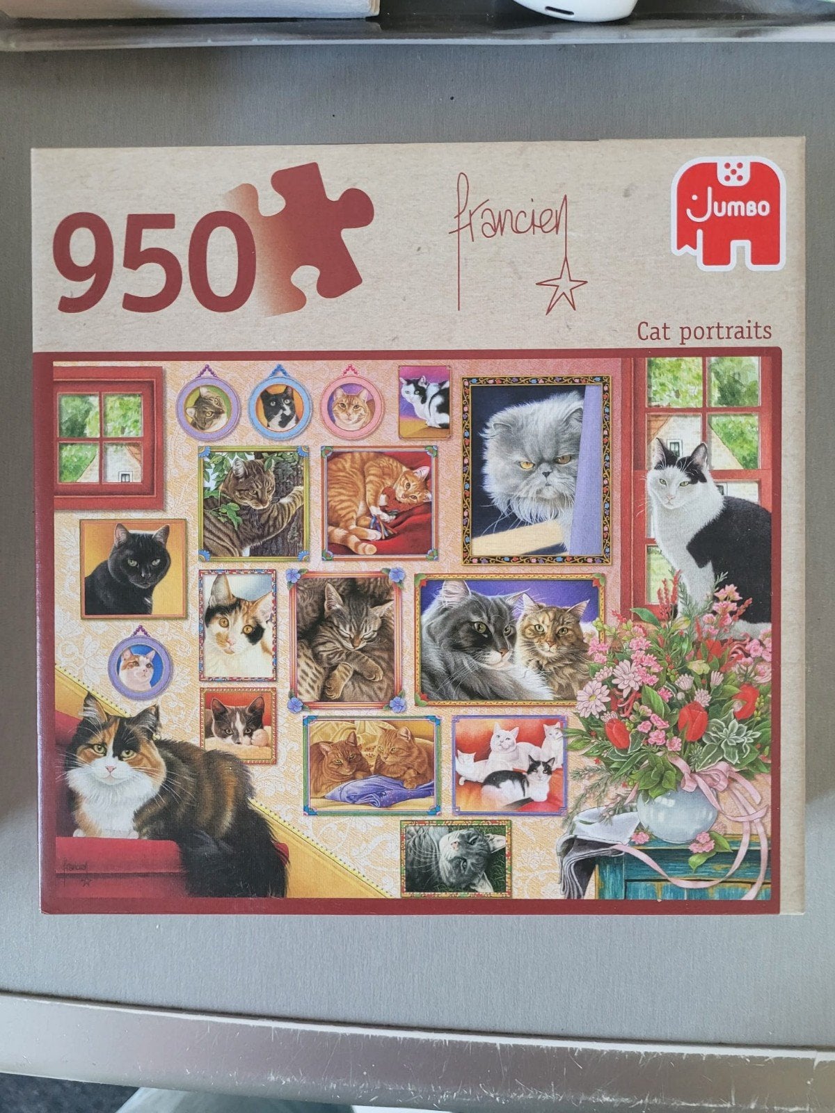 Franciens katten puzzel 950 stukjes, Ophalen of Verzenden, 500 t/m 1500 stukjes, Zo goed als nieuw