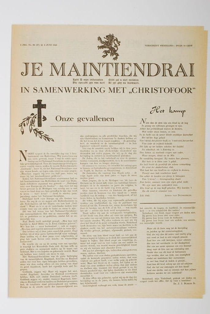 9 juni 1945 - Je Maintiendrai | Heruitgave 1994, Zo goed als nieuw, Verzenden, Amsterdam, Florence Uitgeverij