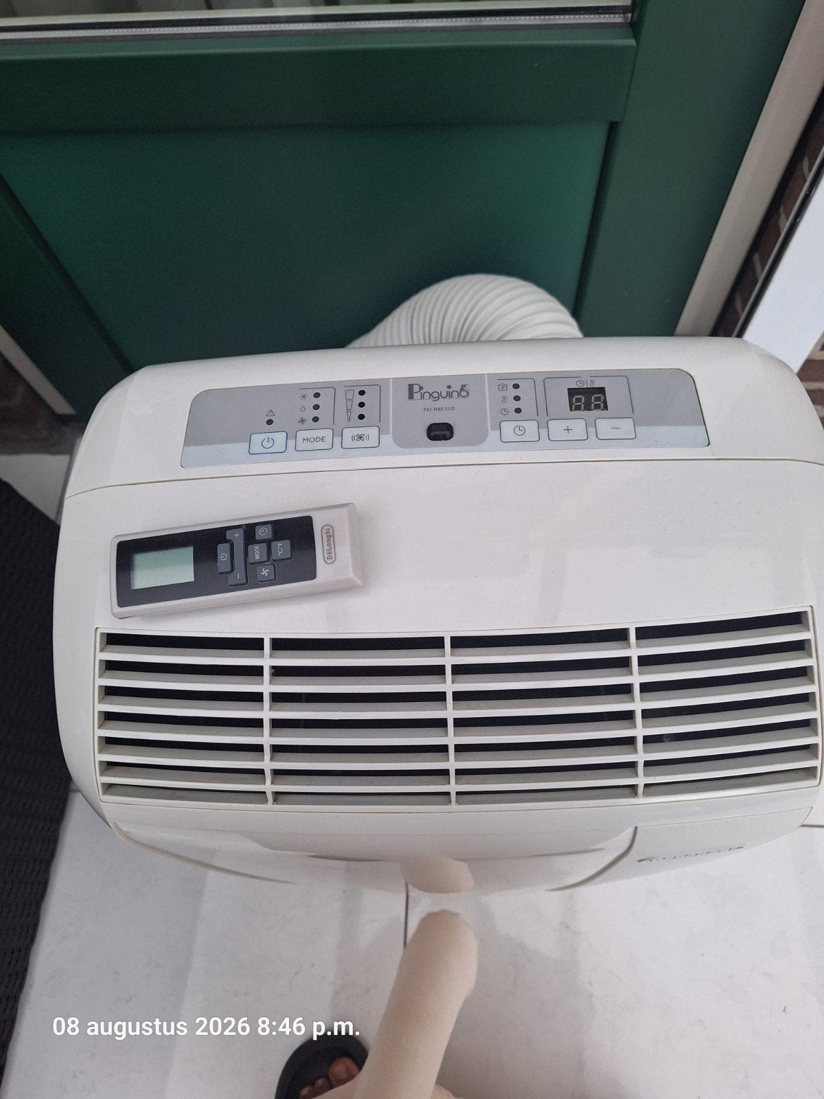 Delonghi Pinguino PAC N82ECO Mobiele Airco inclusief Afstand, Ophalen, Gebruikt, Minder dan 60 m³, 3 snelheden of meer