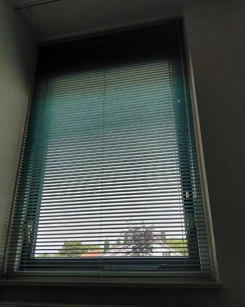 Mooie turquoise luxaflex -2 stuks, Huis en Inrichting, Jaloezie, Blauw, 162 cm, Metaal