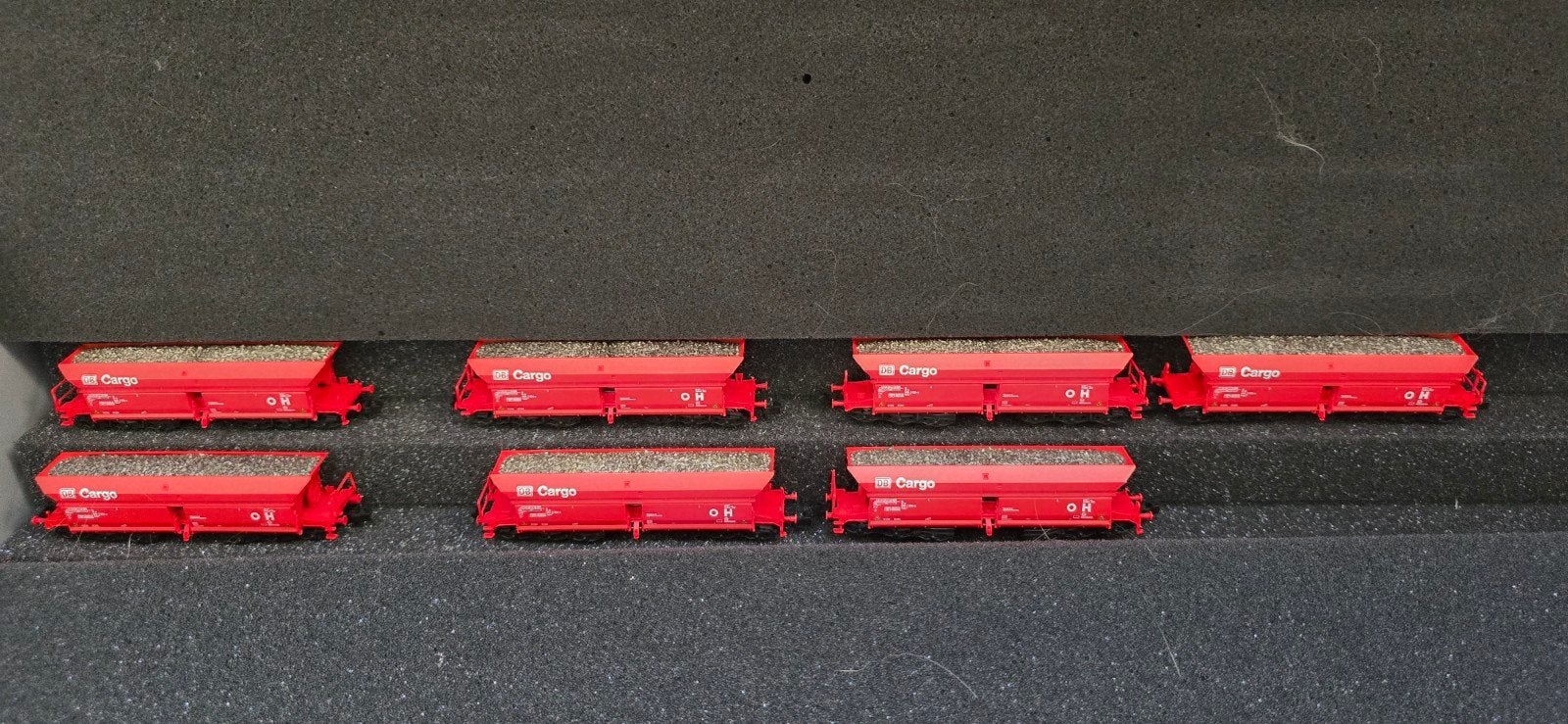 Fleischmann zelflosser Db Cargo rood 6 assig  7x, Hobby en Vrije tijd, Modeltreinen | N-Spoor, Gelijkstroom, Fleischmann, Wagon