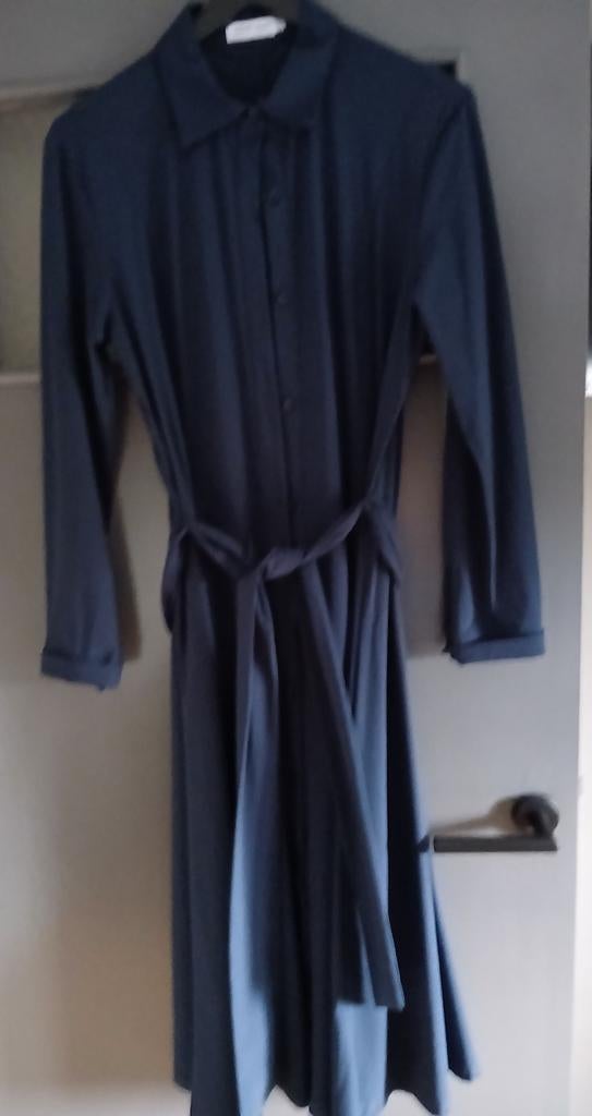 Nicolette Kluiver travelstof jurk blauw maat L nieuw, Ophalen of Verzenden, Nieuw, Maat 38/40 (M), Blauw