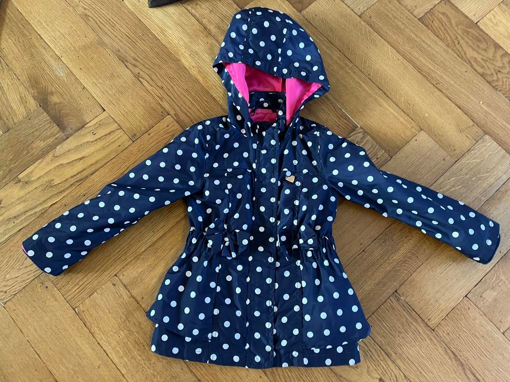 Frendz Lentejas Meisje Maat 104 - Blauw met Witte Stippen, Kinderen en Baby's, Ophalen of Verzenden, Meisje, Jas