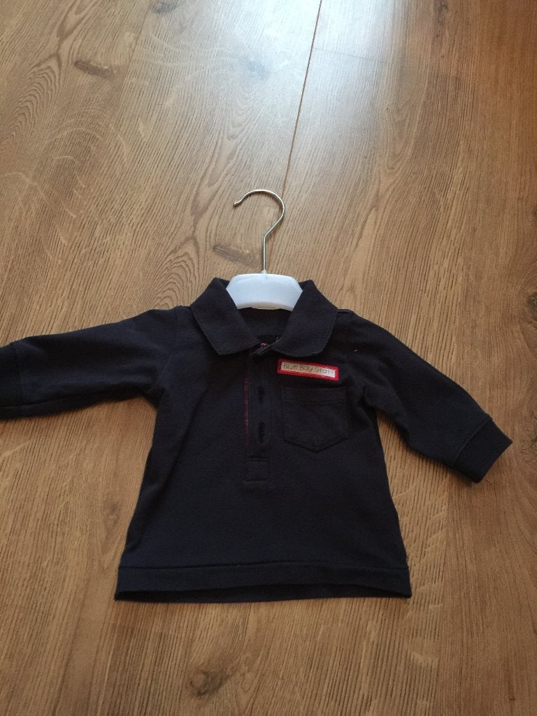 Polo shirt baby Benetton maat 56, Kinderen en Baby's, Babykleding | Maat 56, Ophalen, Zo goed als nieuw, Shirtje of Longsleeve