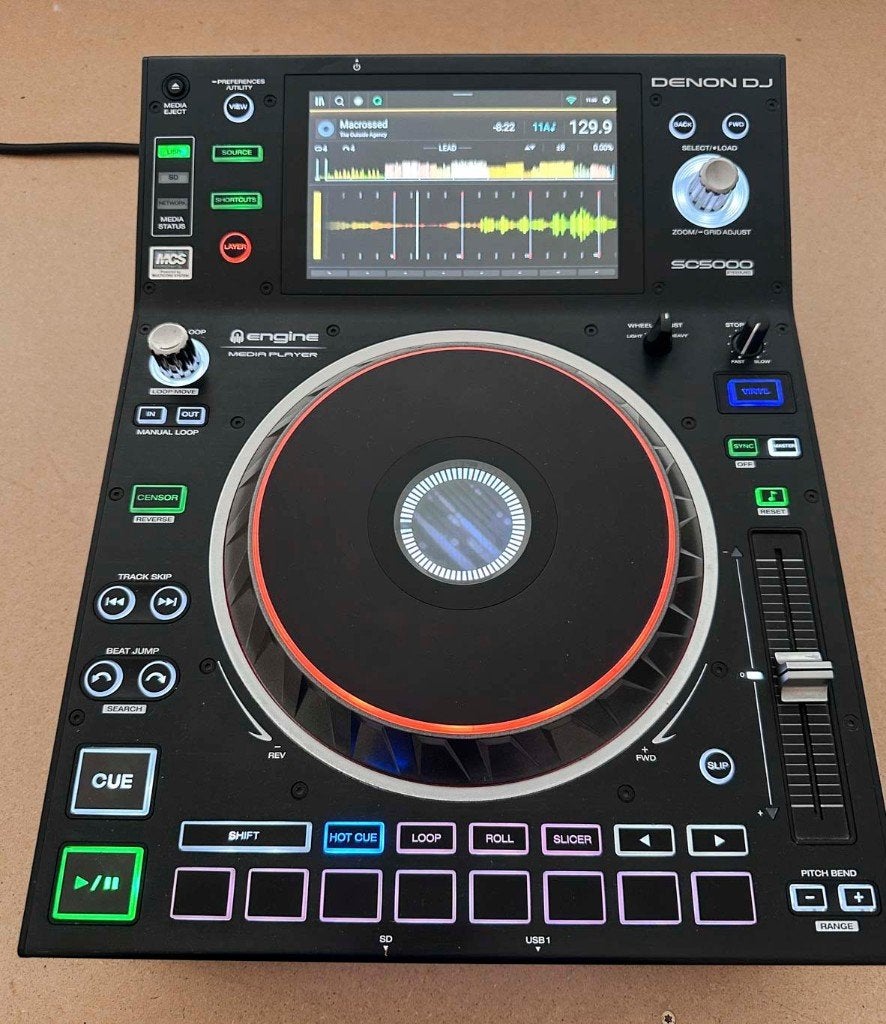 Denon DJ SC5000 Prime multi-media player met decksaver, Ophalen of Verzenden, Zo goed als nieuw, Draaitafel, Denon