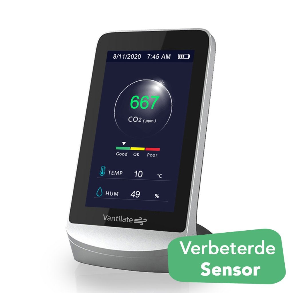 CO2 meter - Met Alarm - Luchtkwaliteitsmeter - Hygrometer, Ophalen of Verzenden, Zo goed als nieuw, Overige meters