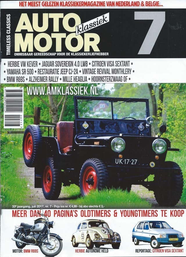 AMK 7 2017 : Jeep CJ - Jaguar Sovereign - Citroen Visa - VW, Ophalen of Verzenden, Gelezen, Algemeen