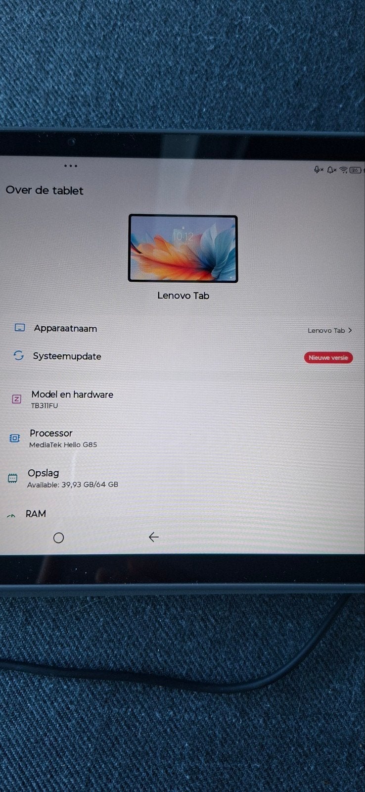 Lenovo Tab 10.1 + hoesje (Gekocht bij Expert), Zo goed als nieuw, 64 GB, Wi-Fi, Ophalen