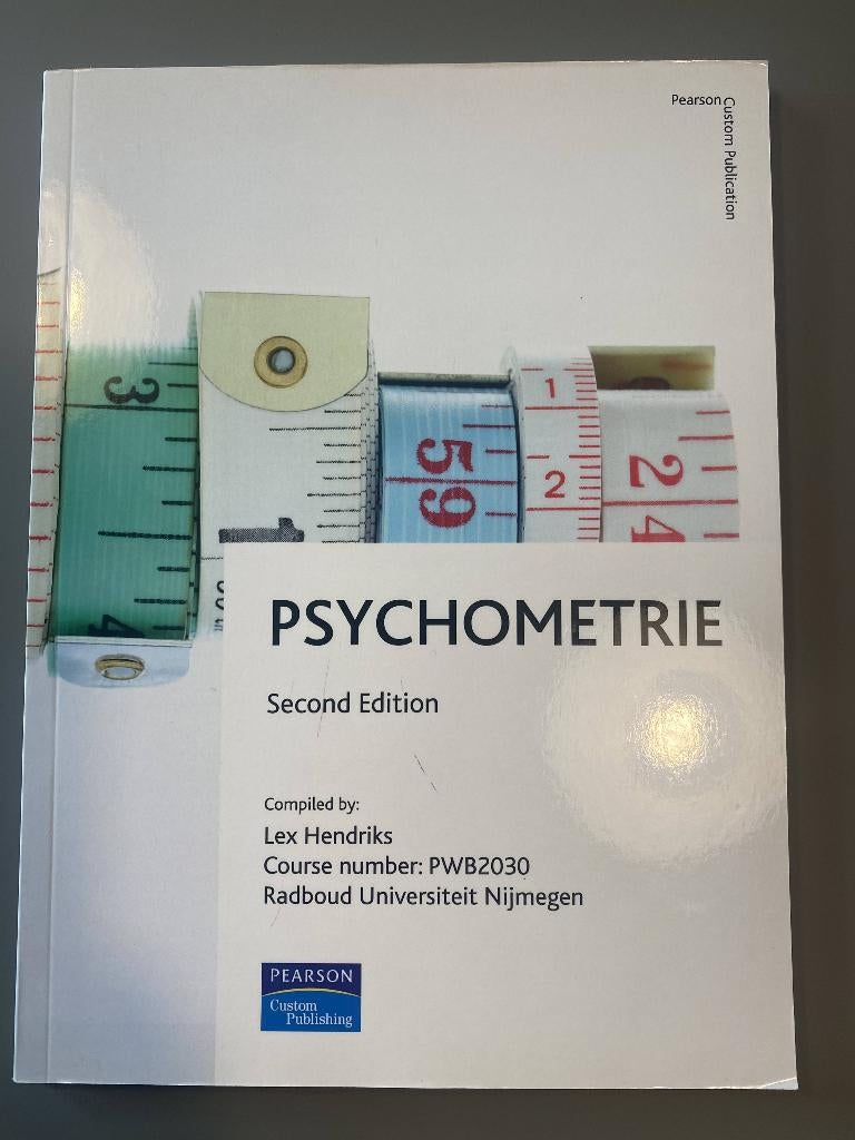 Psychometrie, Ophalen of Verzenden, Lex Hendriks, Beta, WO