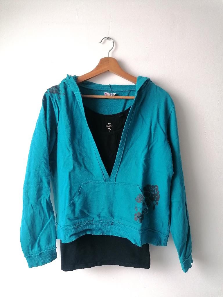Beachwave blauwe sweater met V-hals, maat 40/42, Maat 38/40 (M), Beachwave, Blauw, Ophalen of Verzenden