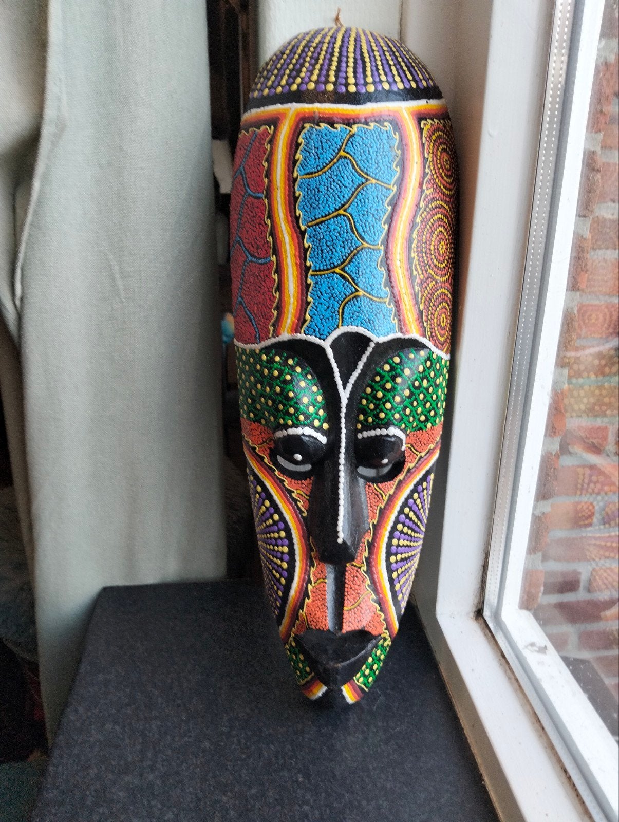 Decoratie masker, Ophalen