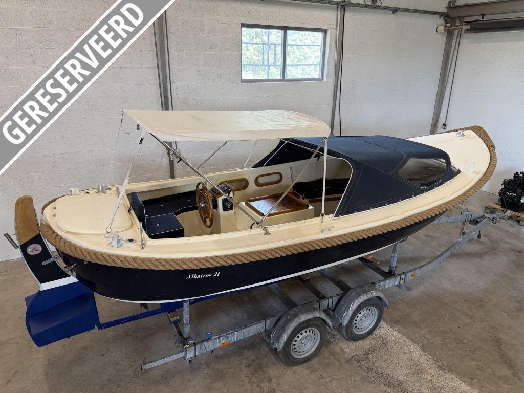 Albatros 21 Vetus 4 cilinder ZGAN!! Biminitop Teak Buiskap, Watersport en Boten, Sloepen, Overige merken, Overige typen, Diesel