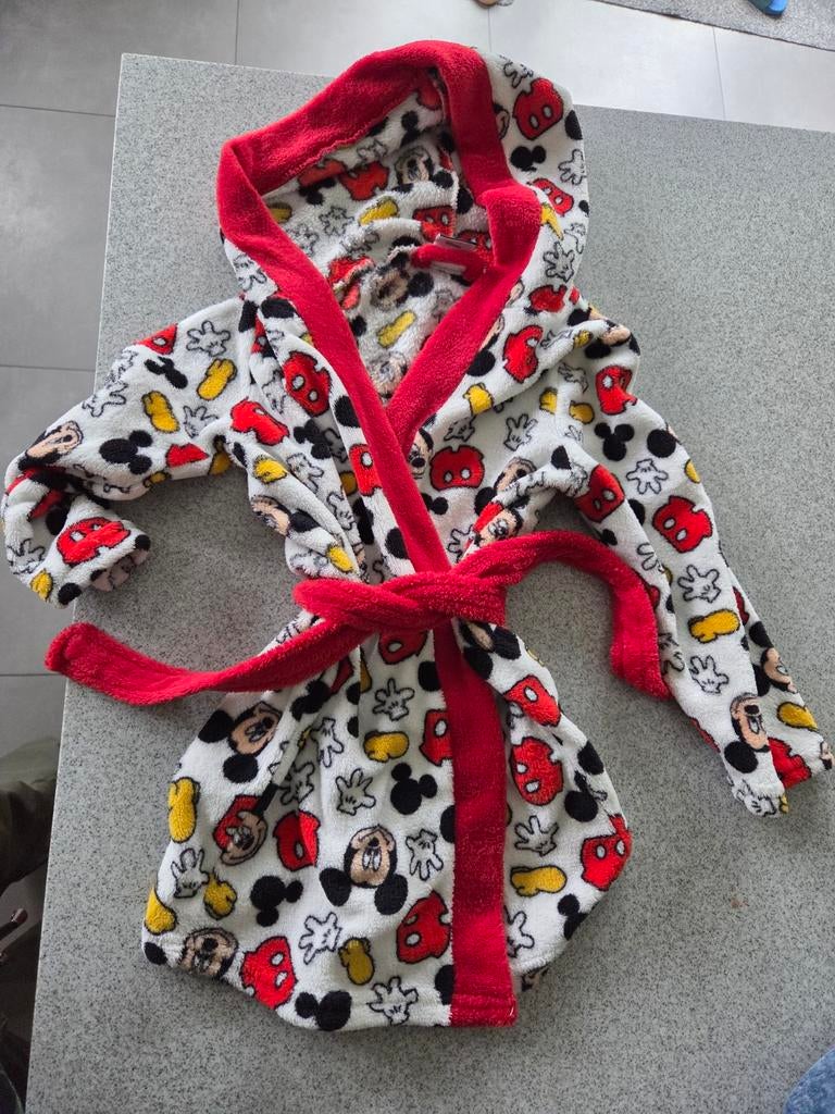Mickey Mouse Badjas - Maat 98/104 (3/4 jaar), Nacht- of Onderkleding, Gebruikt, Jongen of Meisje, Ophalen of Verzenden
