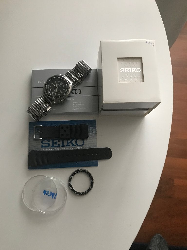 Seiko SRP Turtle Prospex Marine Master Pepsi, Ophalen of Verzenden, Zo goed als nieuw, Rood, IOS
