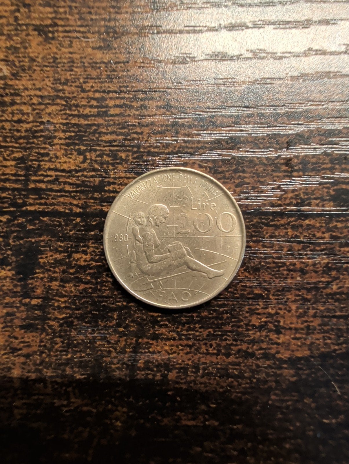 Italiaanse 500 Lire munt 1980 - FAO thema, Ophalen, Italië, Losse munt