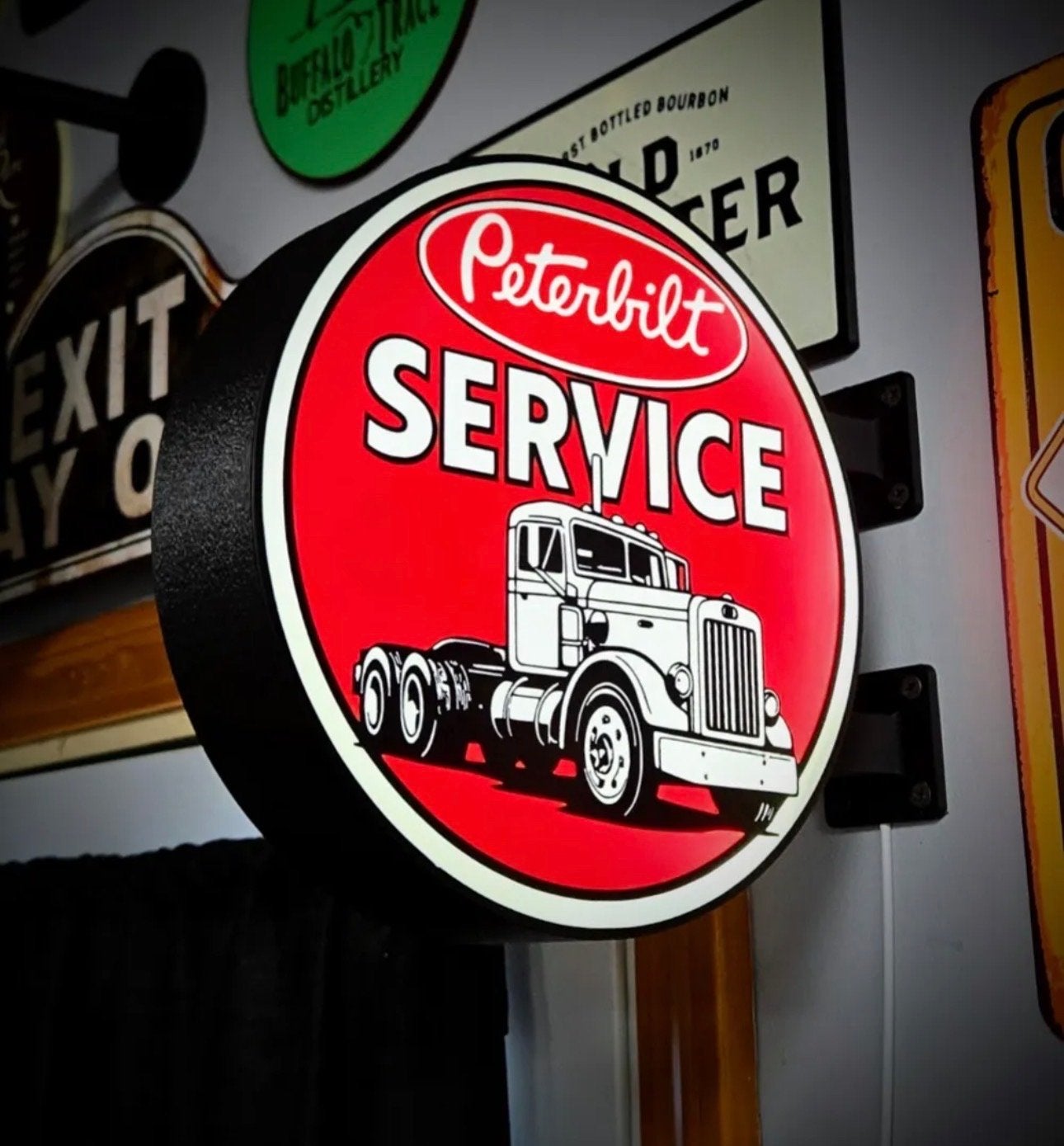 Peterbilt Service dubbelzijdige LED Lichtbak - 26cm, Verzenden, Nieuw, Lichtbak of (neon) lamp