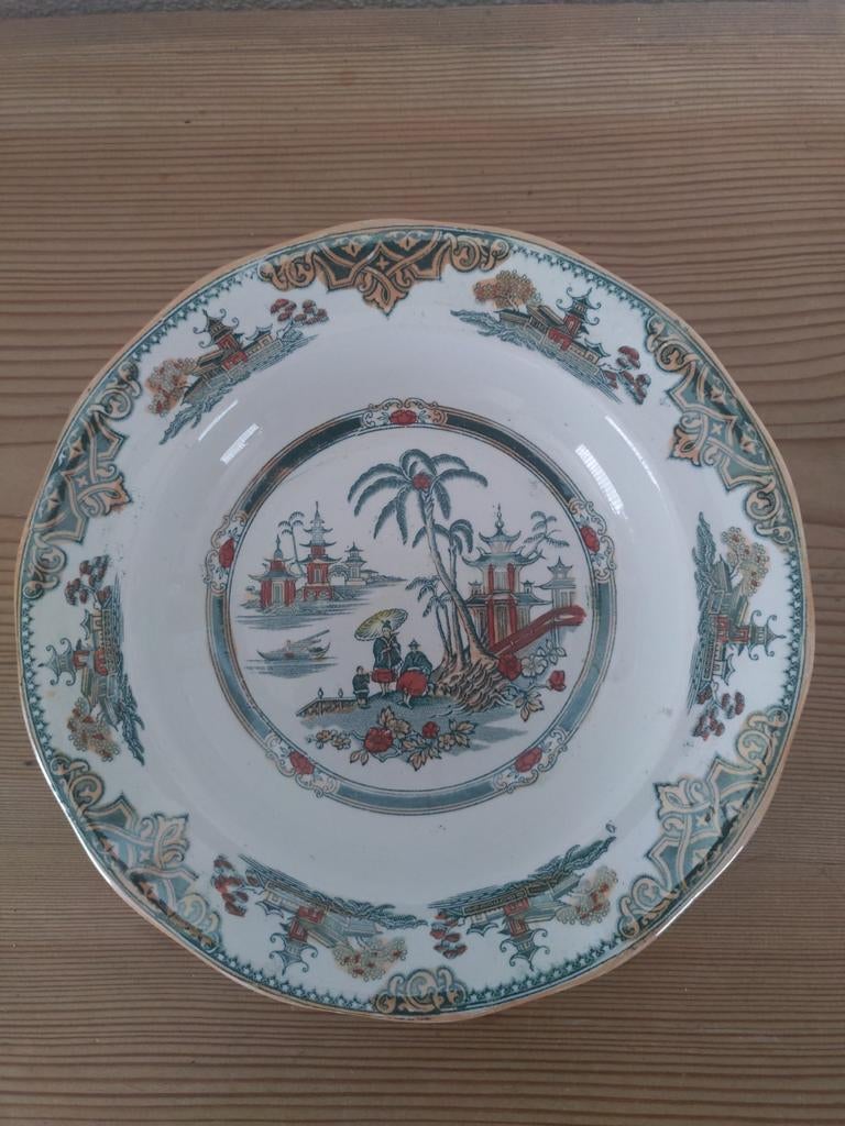 Petrus Regout Maastricht antiek Honc bord chinoiserie, Antiek en Kunst, Ophalen of Verzenden