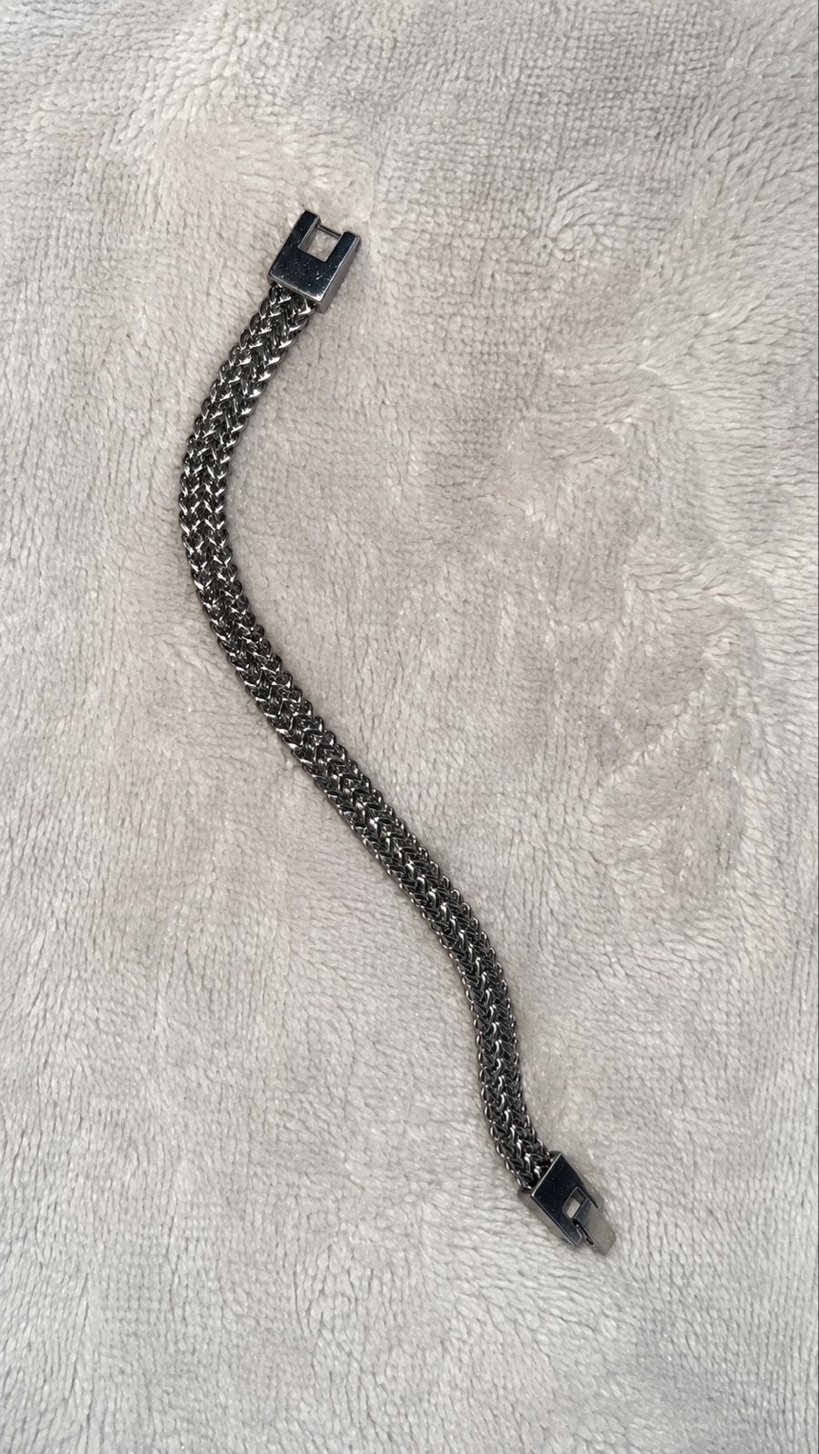 Stalen schakelarmband, Ophalen of Verzenden, Gebruikt, Zilver, Staal