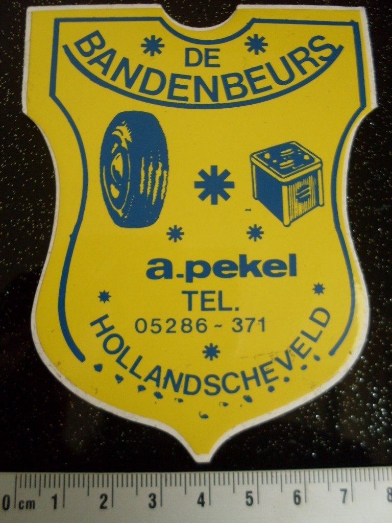 sticker de bandenbeurs A. Pekel hollandscheveld logo (m2456686277 ...