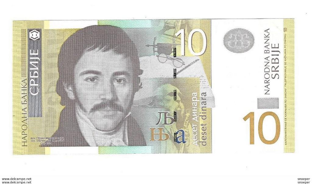 serbia 10 dinara 2006 46 unc, Verzenden, Overige landen, Los biljet