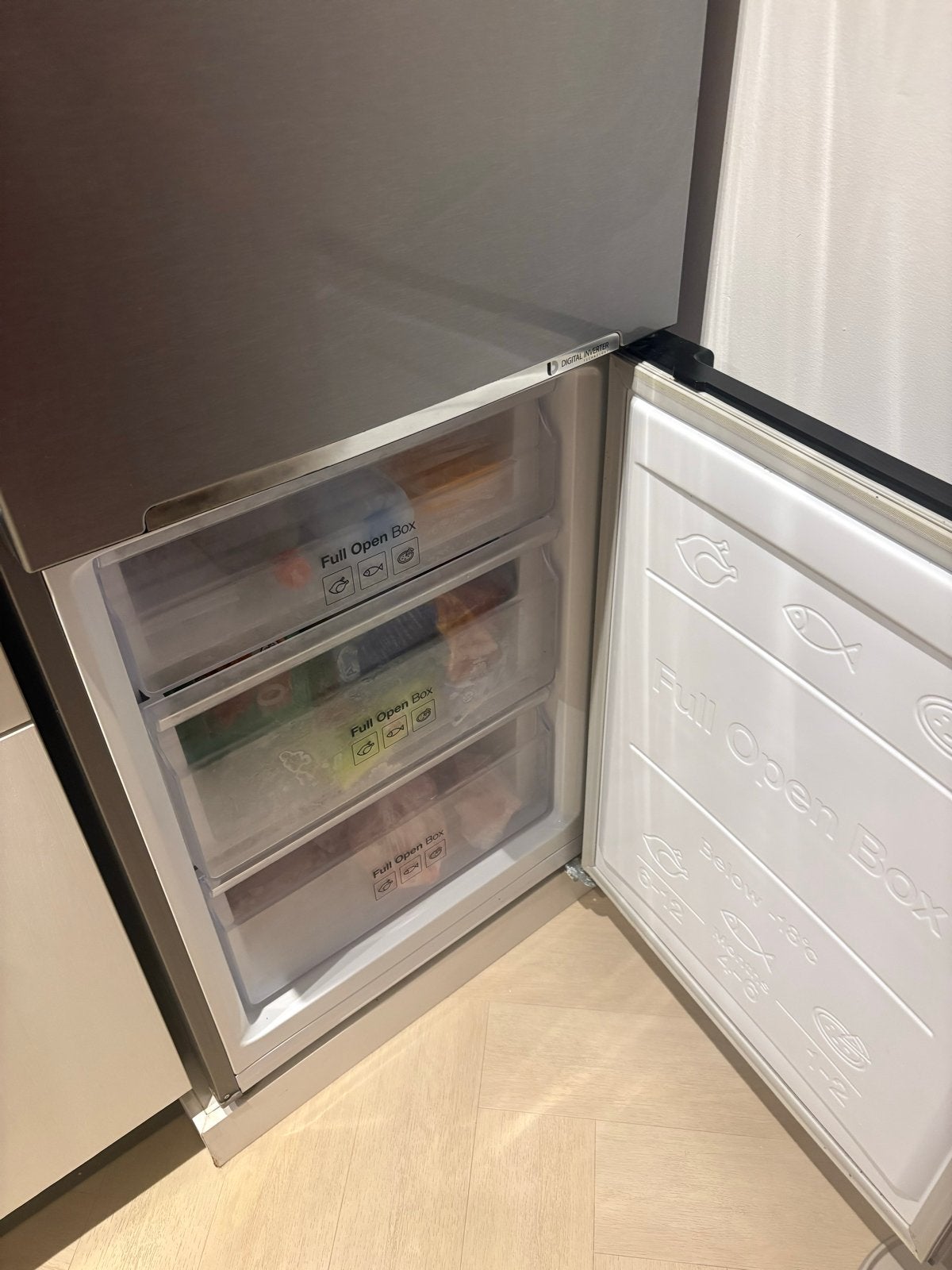 Samsung Koelkast en Lektolux Oven - Gebruikt, Prima Staat, Ophalen, Gebruikt, 200 liter of meer, 60 cm of meer