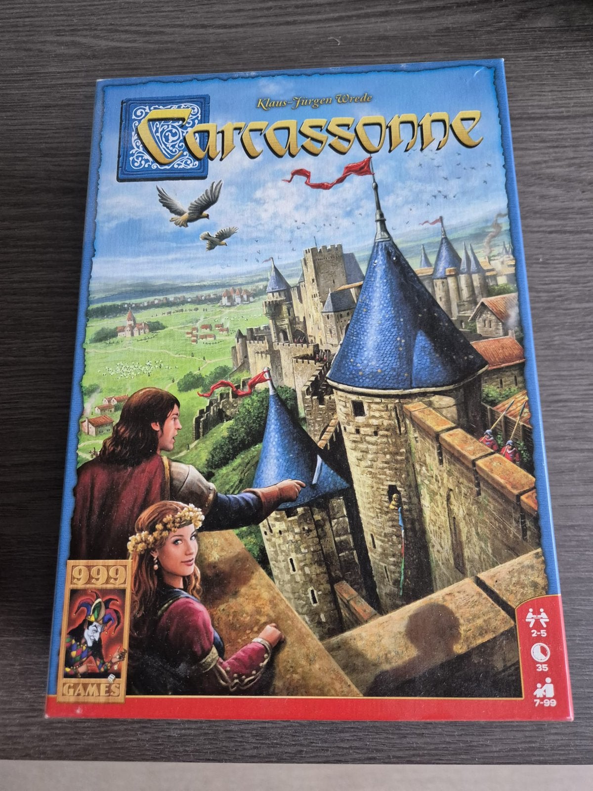 Carcassonne basisspel + 4 uitbreidingen, Ophalen of Verzenden, Zo goed als nieuw