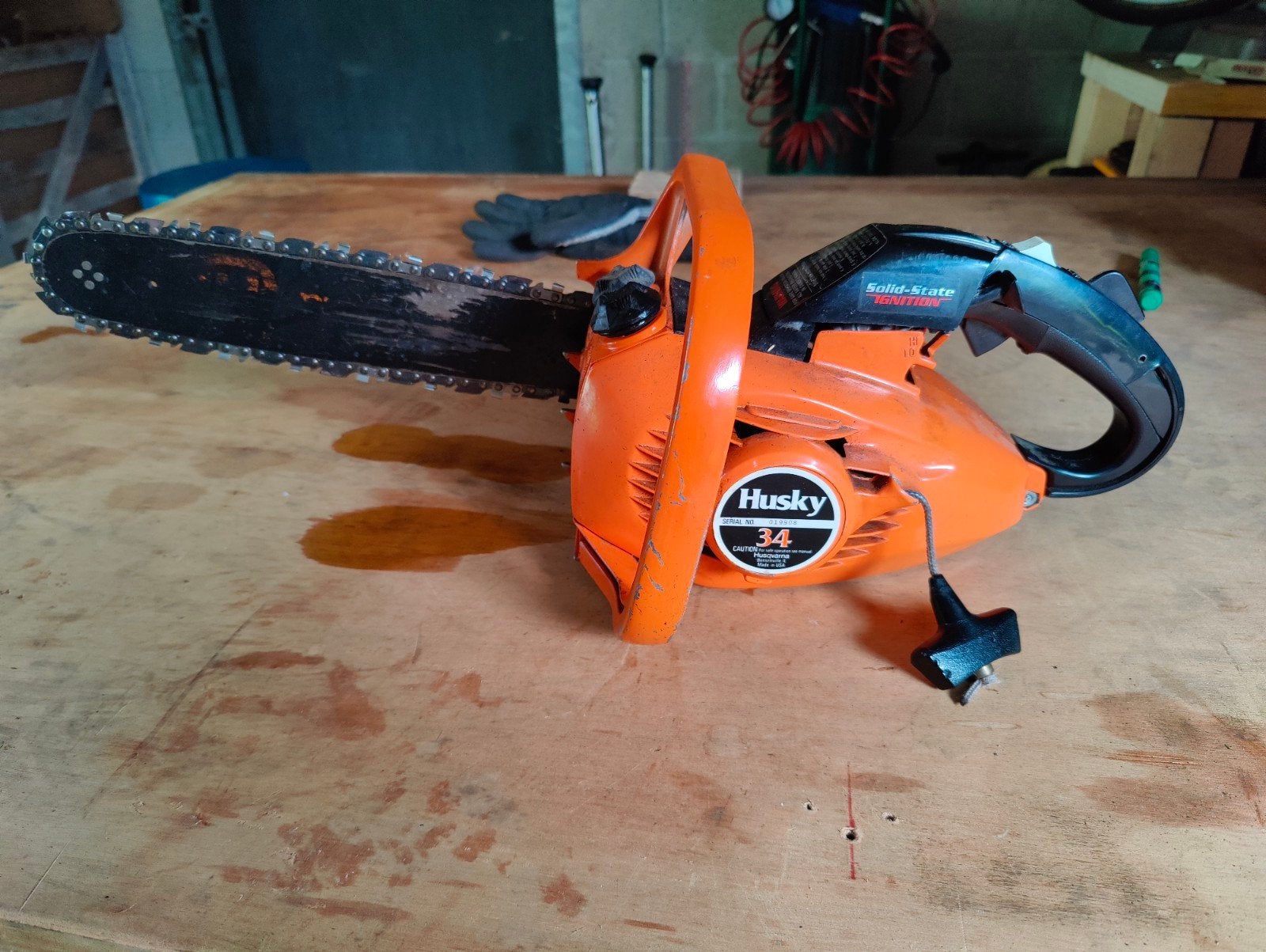 Husky 34 kettingzaag. Collectors item, Ophalen of Verzenden, Gebruikt