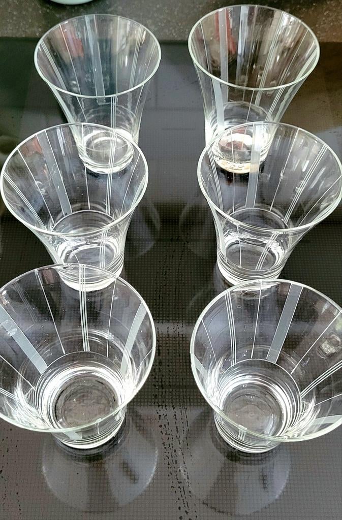 Laatste kans! Vintage waterglazen 6 stuks, Ophalen