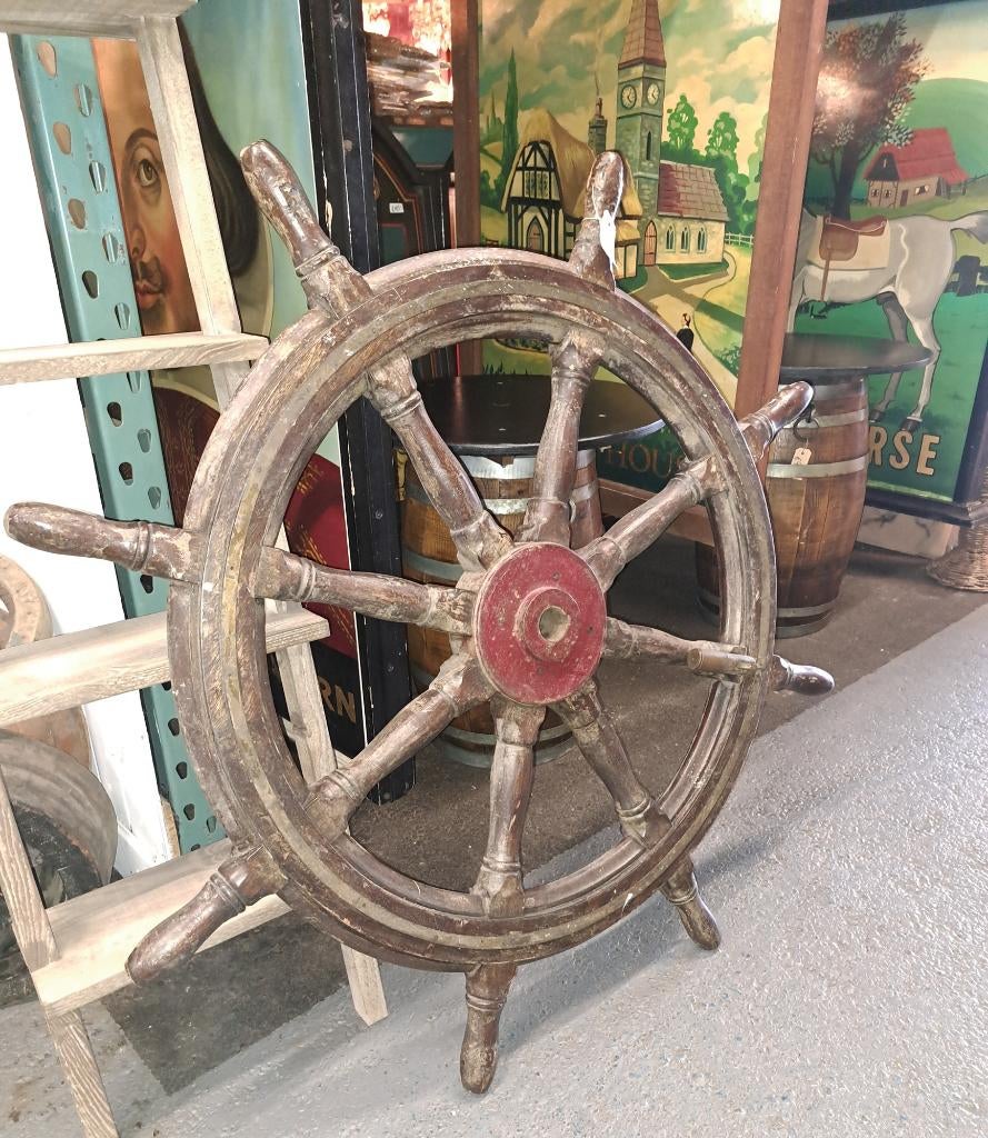 Antiek stuurwiel oude scheepsdecoraties vele oude top items, Antiek en Kunst, Curiosa en Brocante, Ophalen
