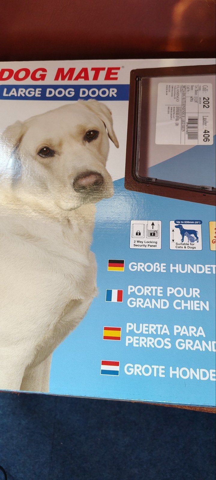 honden luik deur voor grote honden. bruine kleur, afmeting 2, Dieren en Toebehoren, Ophalen of Verzenden, Nieuw