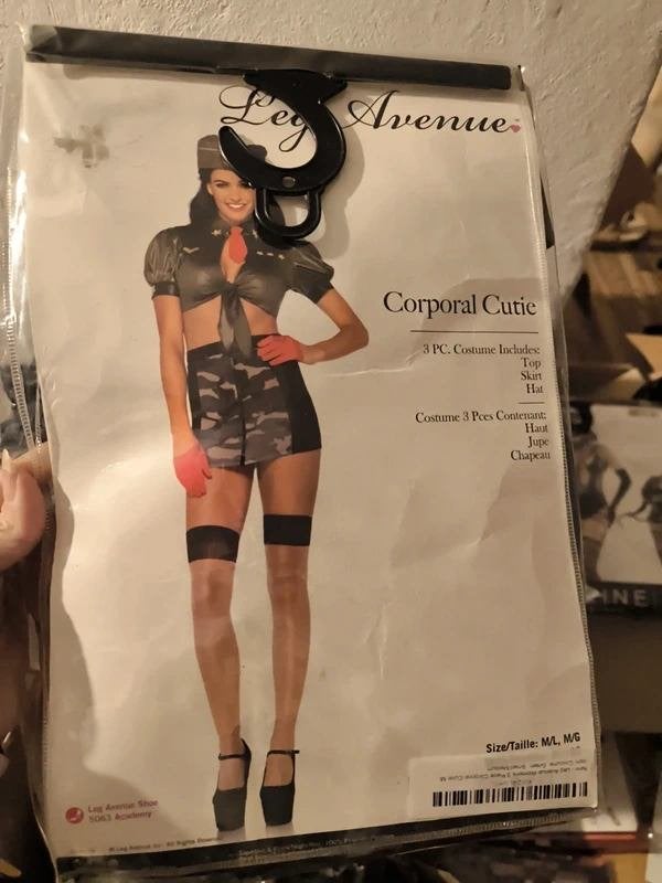 Leg Avenue - Corporal Cutie - size M / L, Kleding | Dames, Carnavalskleding en Feestkleding, Maat 38/40 (M), Verzenden, Nieuw