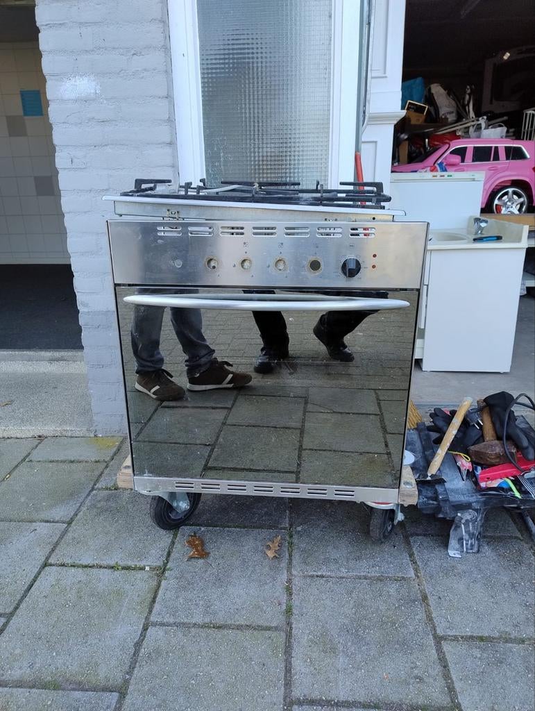Inbouw oven en gaskookplaat combi, Witgoed en Apparatuur, Fornuizen, Minder dan 85 cm, Inbouw, Gas, 4 kookzones