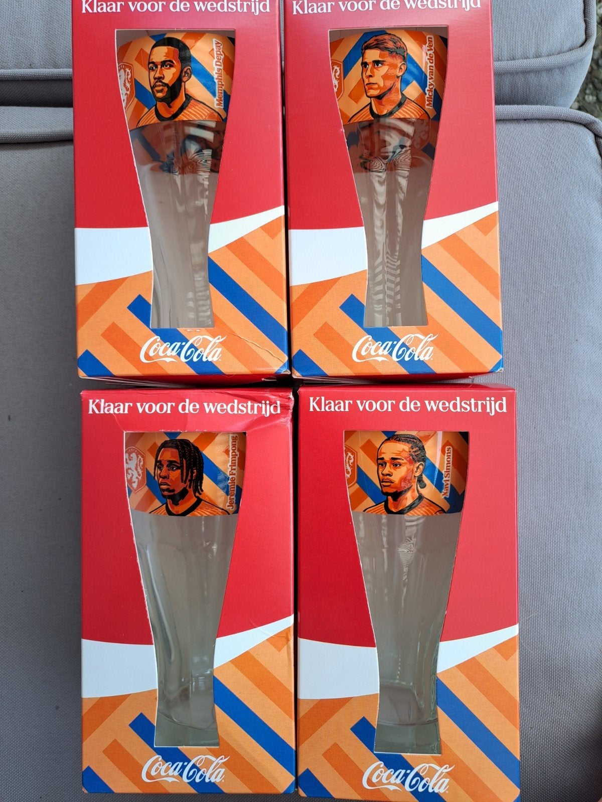 4 x wk coca cola glazen, Verzamelen, Ophalen, Nieuw, Frisdrankglas