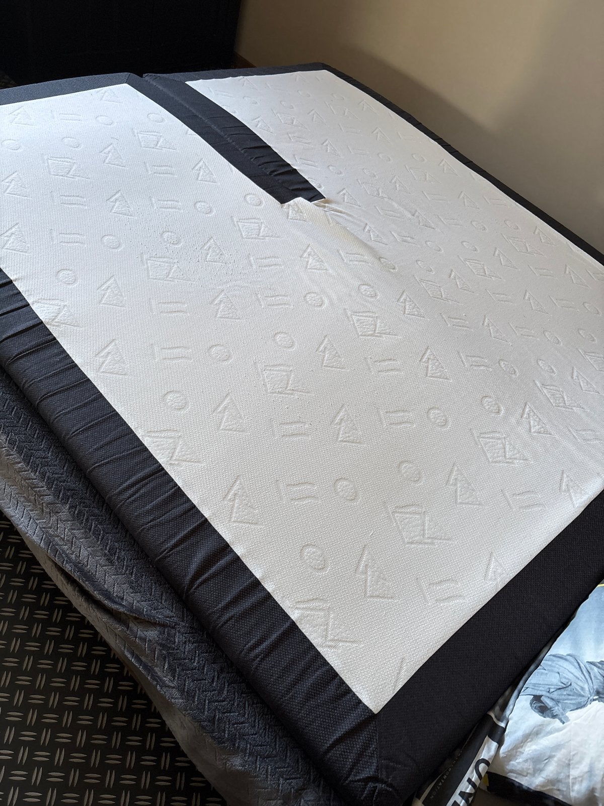 Gratis splittopper 180/200 cm - gebruikt, Ophalen, Tweepersoons, Zo goed als nieuw, Matras