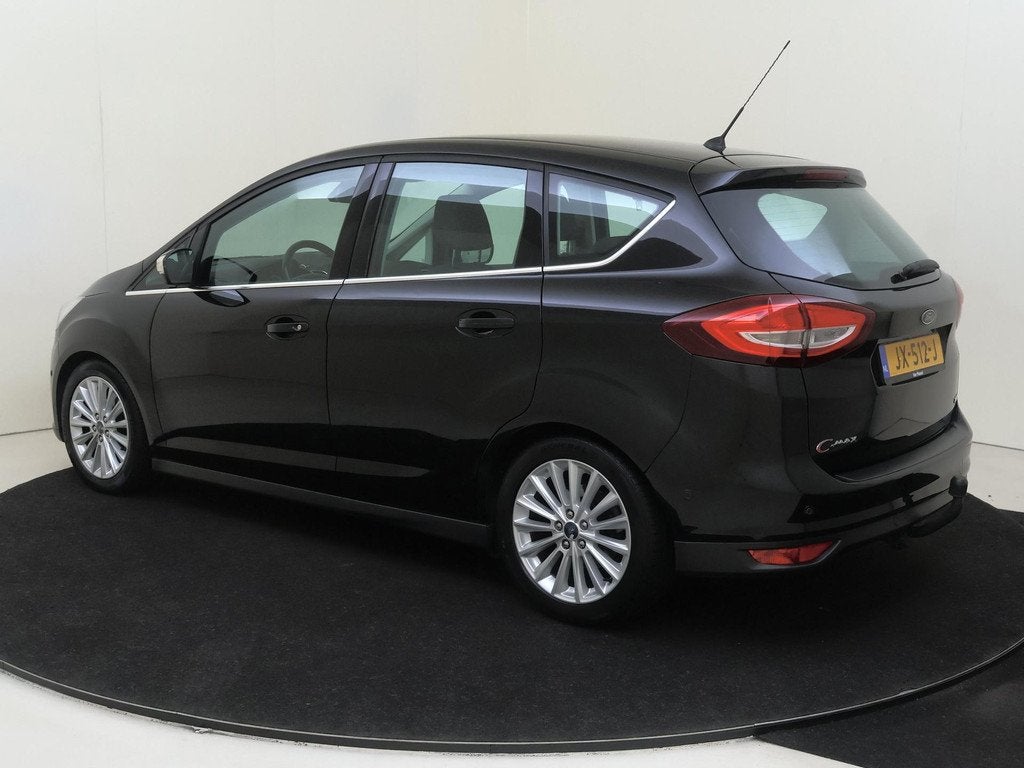 Ford C-Max 1.0 Titanium | Parkeersensoren | Navigatie | Elec, Auto's, Gebruikt, Euro 6, Zwart, Origineel Nederlands