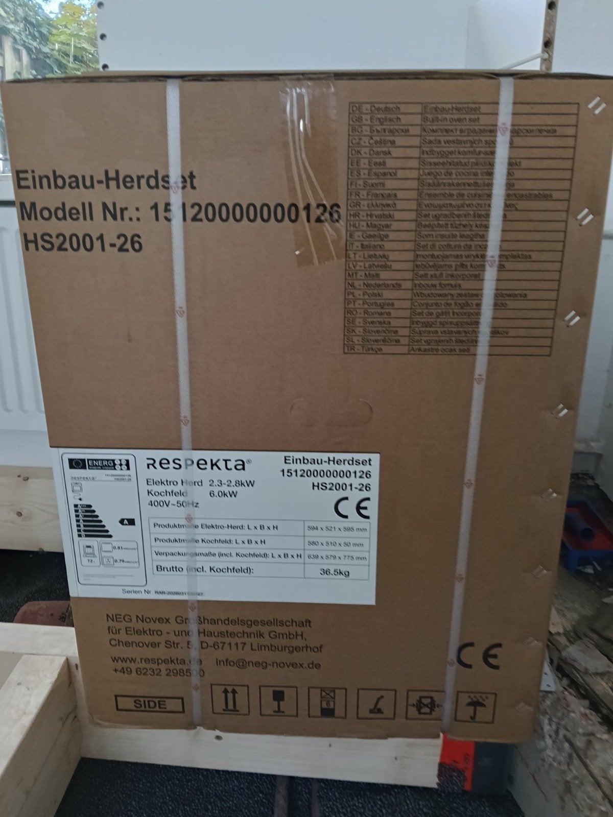 Respekta oven met keramische kookplaat-26 Inbouw-Herdset (ni, Witgoed en Apparatuur, Minder dan 85 cm, 60 cm of meer, Nieuw, Energieklasse A of zuiniger