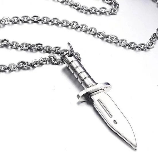 Heren ketting met kompas medaillon goud, zilver of zwart, Sieraden, Tassen en Uiterlijk, Kettingen, Nieuw, Ophalen of Verzenden