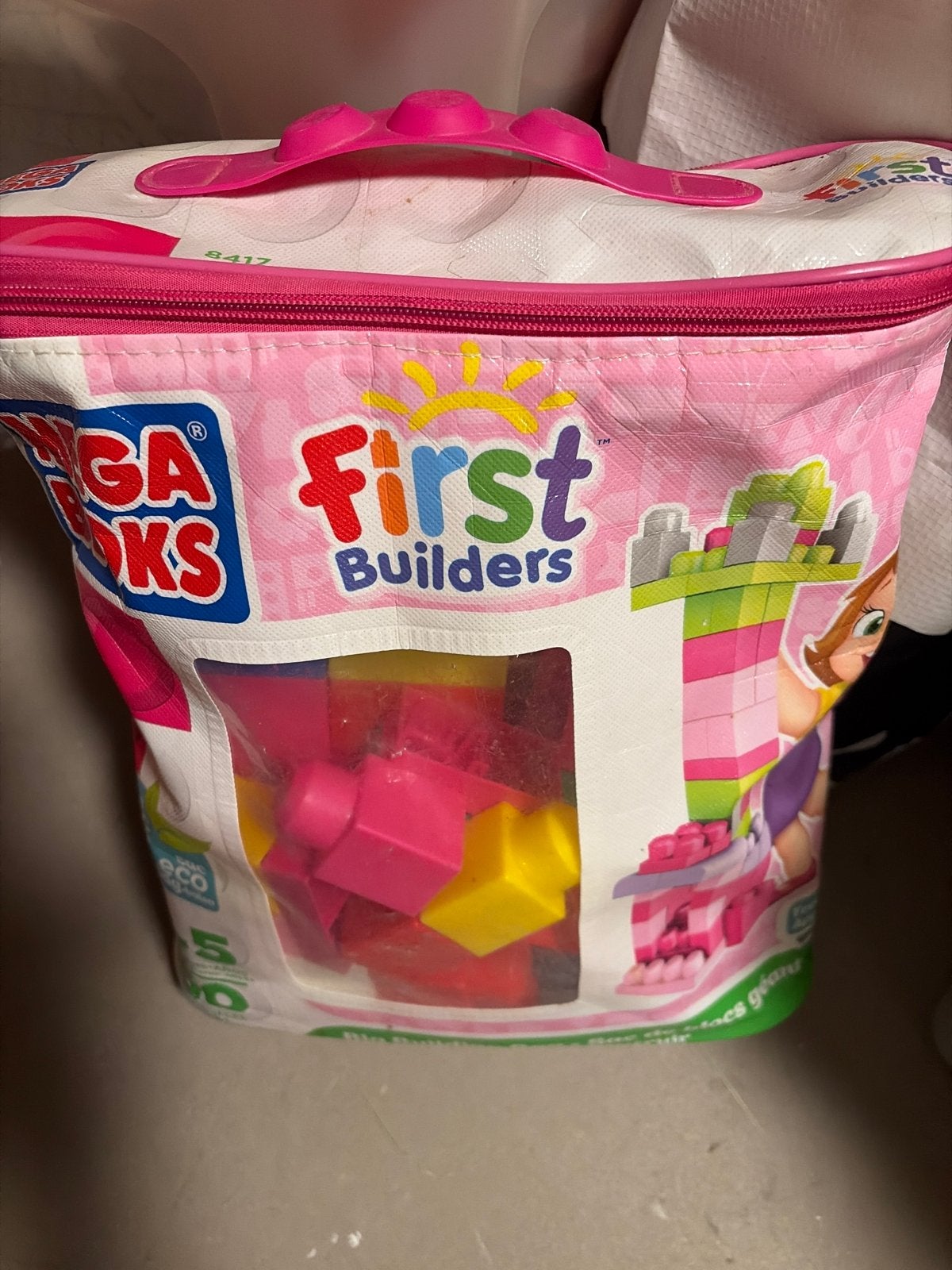 Mega Bloks First Builders - Roze Bouwblokken Set, Ophalen, Gebruikt, Megabloks