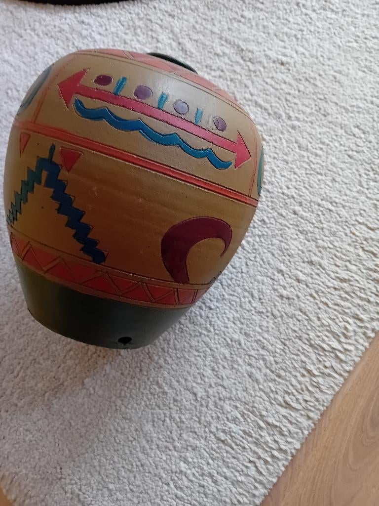 Aardewerk beschilderde pot, Antiek en Kunst, Ophalen of Verzenden