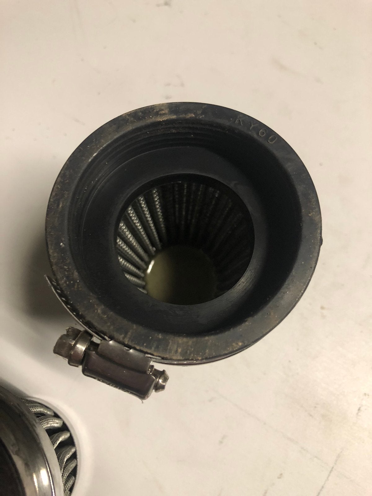 2 open luchtfilters/potfilters 60 MM, Motoren, Ophalen of Verzenden, ., ., .