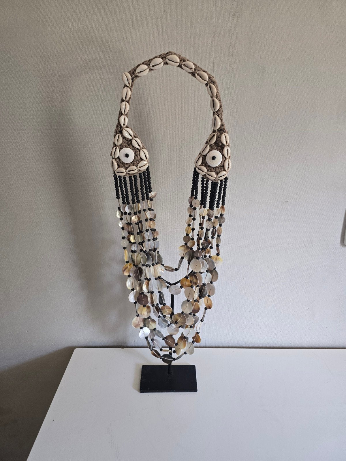 Unieke schelpenketting met kralen en hanger, Ophalen of Verzenden