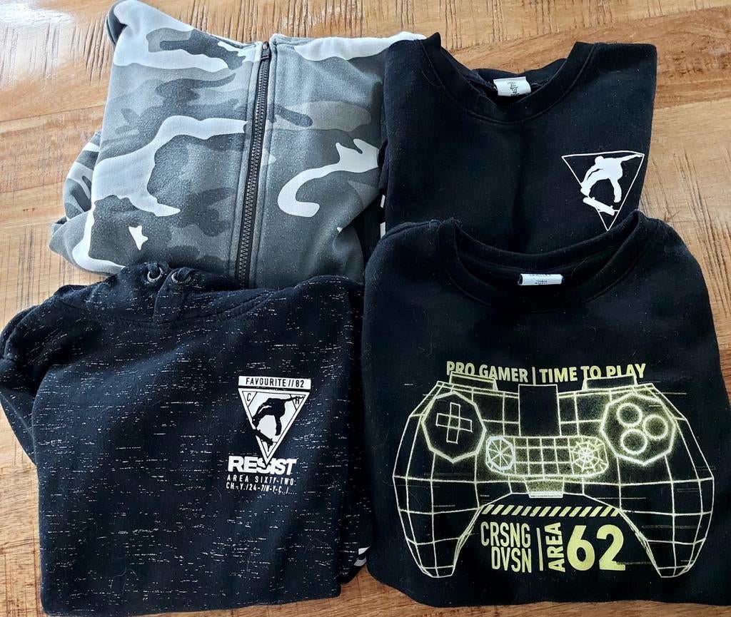 Pakketje 3x truien 1x vest maat 146/152, Ophalen of Verzenden, Zo goed als nieuw, Jongen, Trui of Vest