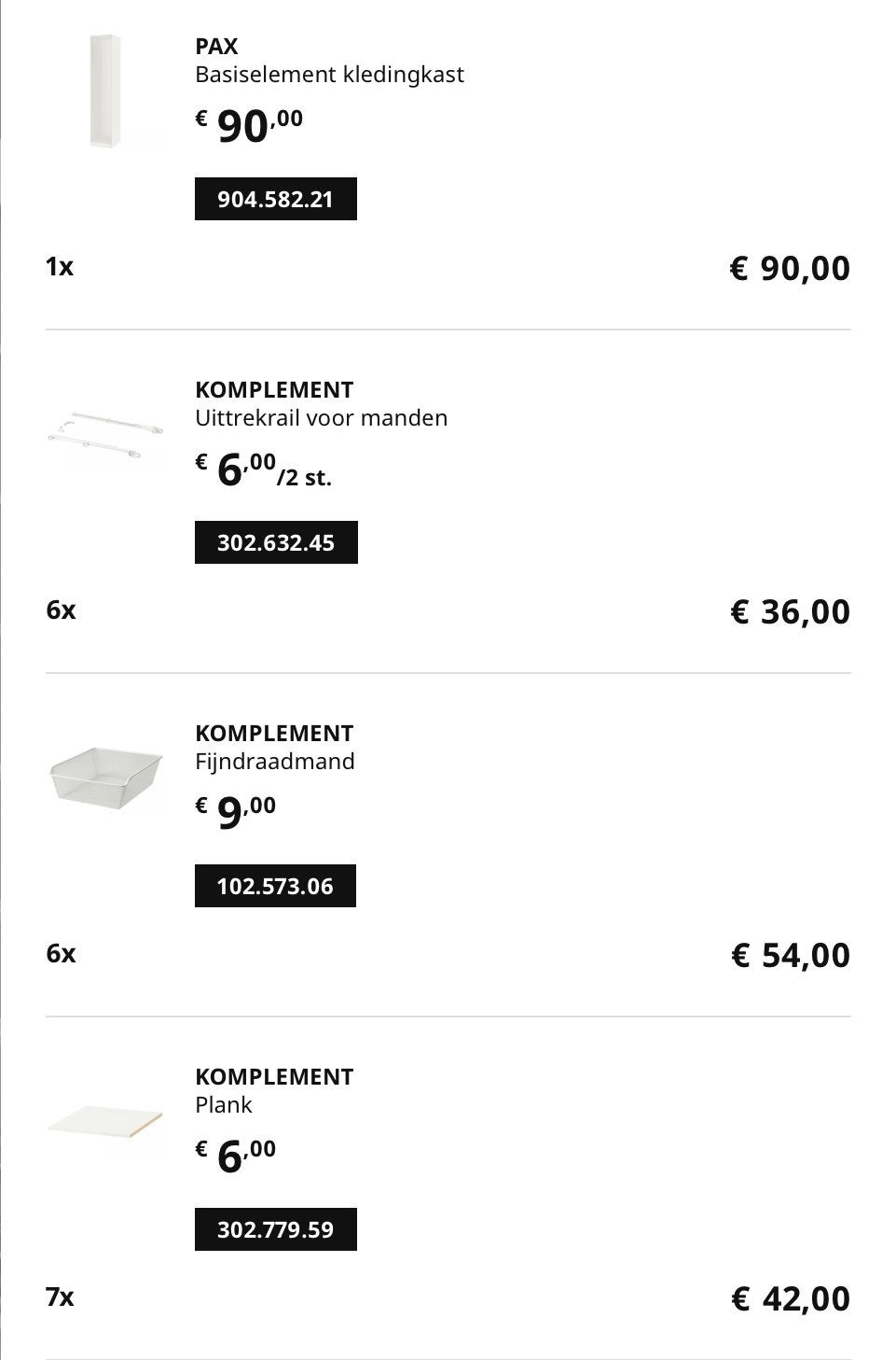 Foto 4 van Ikea pax kast wit met meerdere elementen/ accessoires