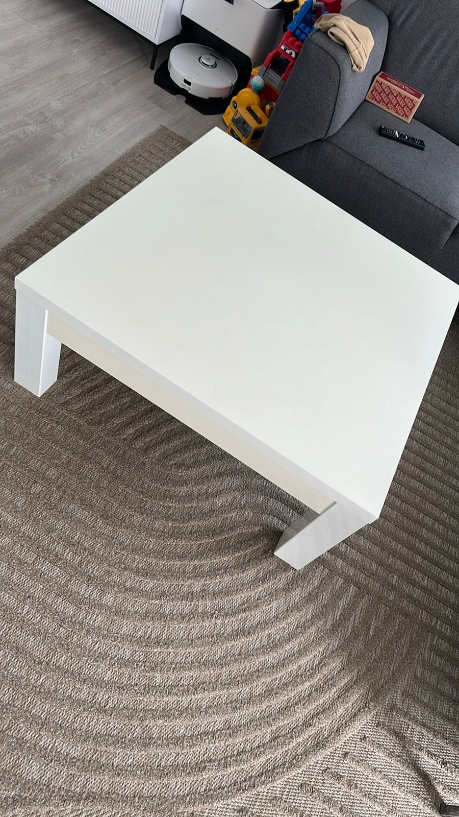 Hoogglans witte tafel 100x100 cm, Ophalen, Gebruikt, Vierkant, 50 tot 100 cm