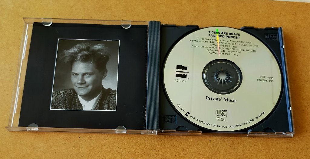 Sanford Ponder - Tigers Are Brave CD 1986 Japan/VS, Ophalen of Verzenden, Zo goed als nieuw, Ambiënt of Lounge