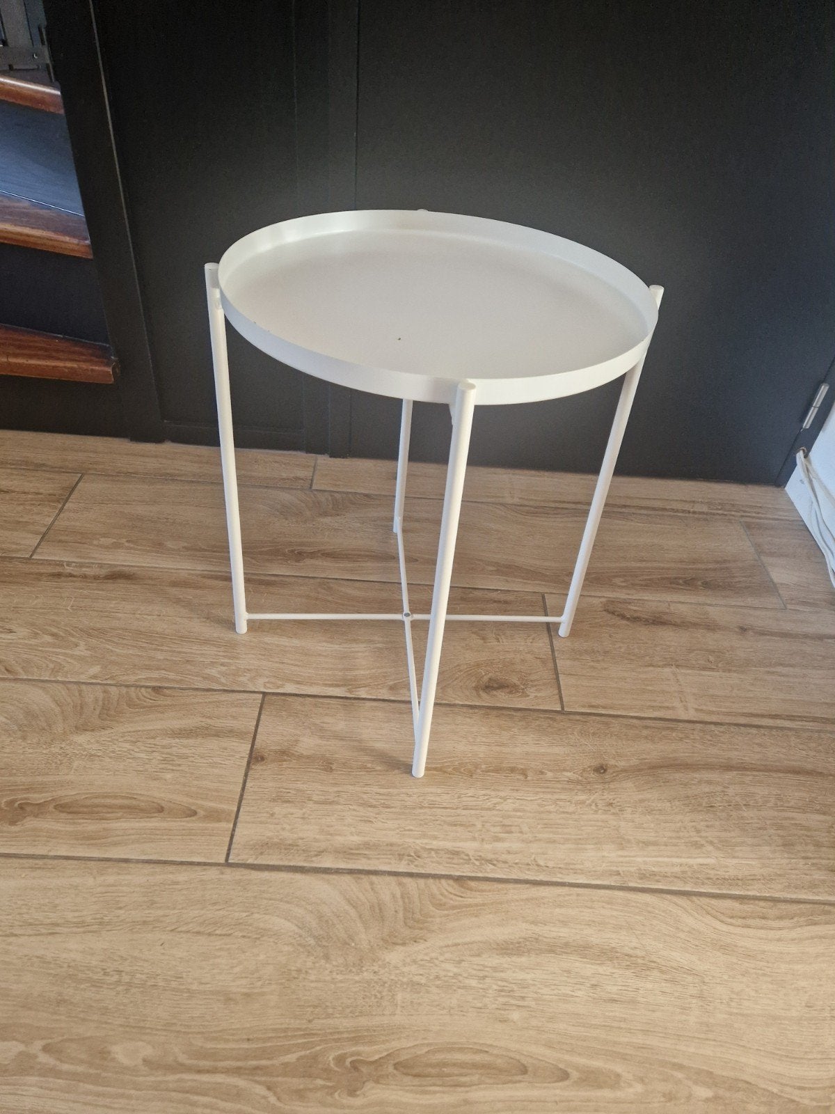 GLADOM Salontafel met dienblad, wit, 45x53 cm, Ophalen