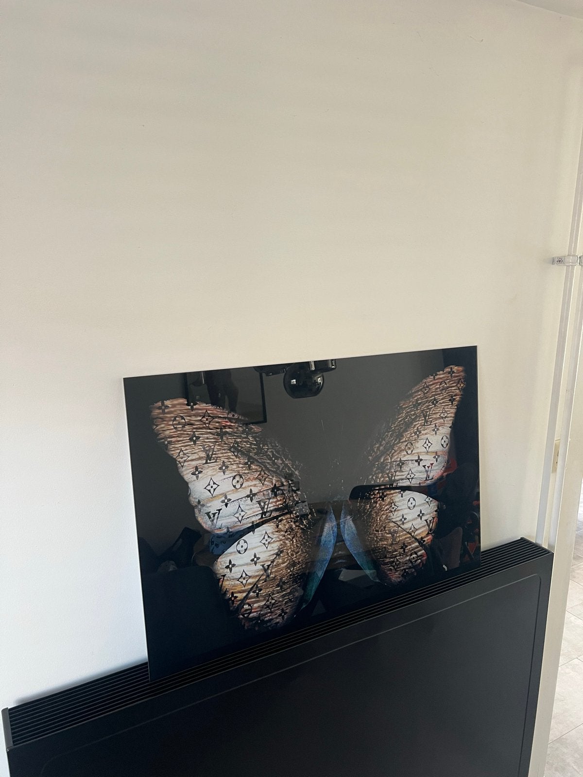 Luxe Vlinder Kunstwerk - Louis Vuitton Stijl, Ophalen, Zo goed als nieuw, 75 tot 100 cm, Overige typen