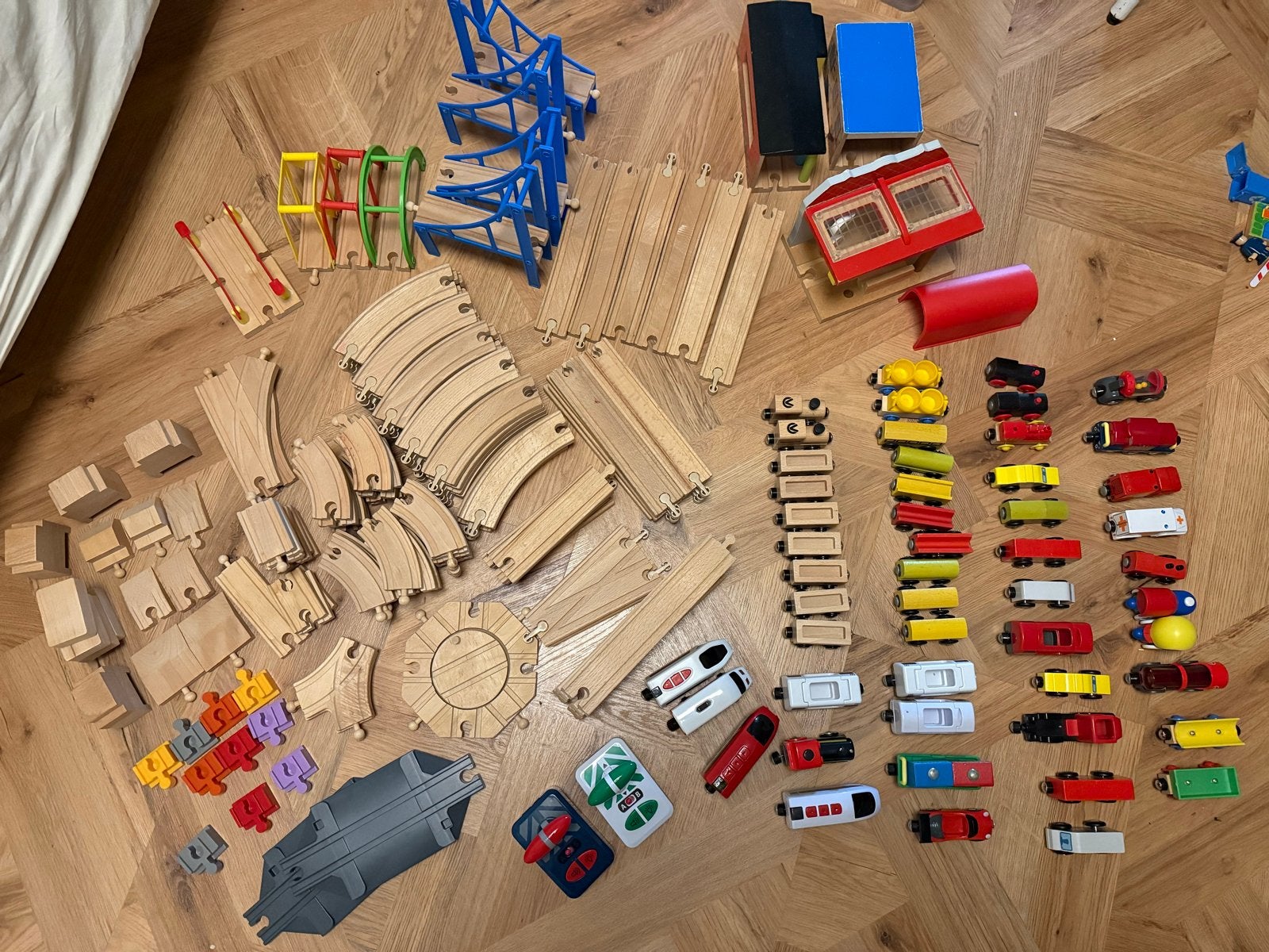 Grote Brio/Ikea/Lidl treinbaan set met 6 batterijtreinen, Ophalen of Verzenden, Gebruikt, Overige typen