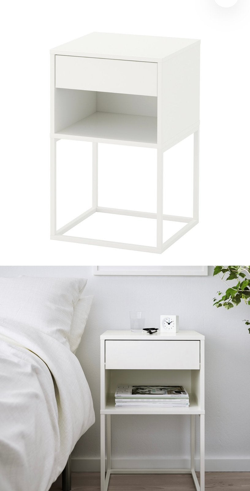 Ikea nachtkastjes2x, Ophalen, Zo goed als nieuw, Minder dan 45 cm